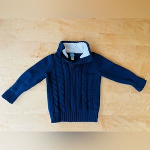 babyGap cable knit sweater size 3 (100), navy blue.  100% cotton.